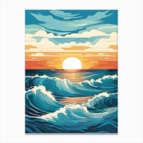 Ocean Sunset 1 Canvas Print