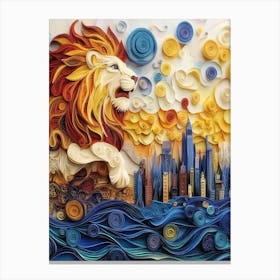 Lion In The City Canvas Print