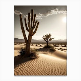 Joshua Tree In The Desert Canvas Print