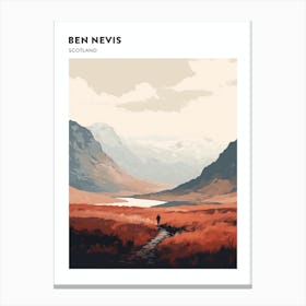 Ben Nevis Scotland 5 Hiking Trail Landscape Poster Canvas Print