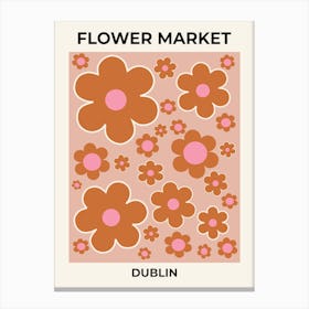 Flower Market Dublin Canvas Print