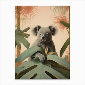 Koala 2 Tropical Animal Portrait Canvas Print