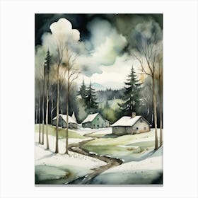 Winter In The Woods 3 Canvas Print