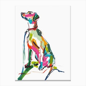 Dog On A Leash 1 Canvas Print