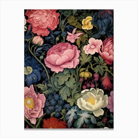 Peonies And Flowers Canvas Print