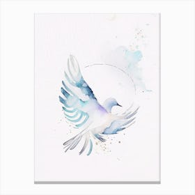 Dove Of Peace Symbol Minimal Watercolour Canvas Print