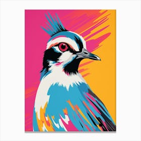Andy Warhol Style Bird Lapwing 3 Canvas Print