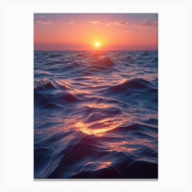 Sunset Over The Ocean Canvas Print