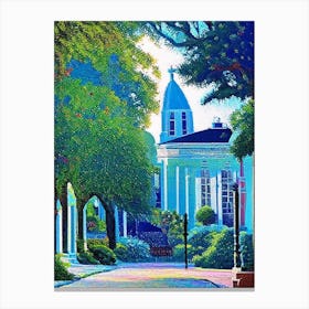 Charleston, City Us  Pointillism Canvas Print
