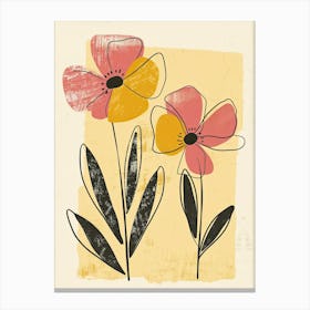 Quito Flower Market Boho Minimalist Style Canvas Print