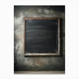 Abstract Capture Of A Blank Blackboard Smudge Marks Streaked Horizontally Across Chalk Residue Vis (1) 2 Canvas Print