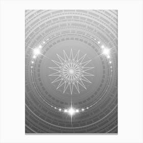 Geometric Glyph in White and Silver with Sparkle Array n.0035 Canvas Print