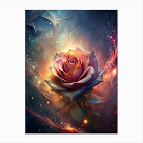 Rose In Space Canvas Print