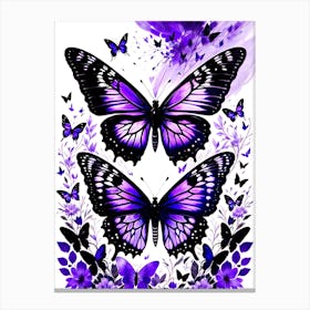 Purple Butterflies Canvas Print