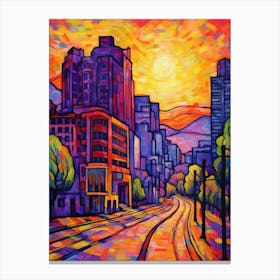 Bellevue Washington Pixel Art 10 Canvas Print