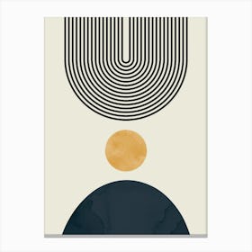 Minimalist lines and circles 3 Canvas Print