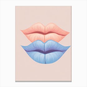 Lips On A PB VECTOR ART  Canvas Print