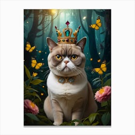 Grumpy Cat In The Forest Canvas Print