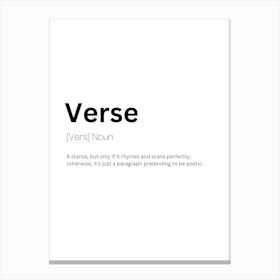 Verse Definition Meaning Canvas Print