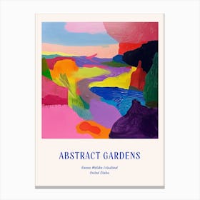 Colourful Gardens Ganna Walska Lotusland Usa Blue Poster Canvas Print