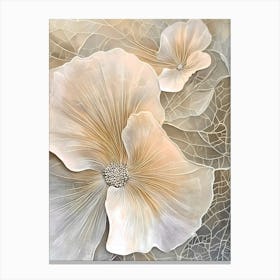 Abstract - White Flowers Canvas Print