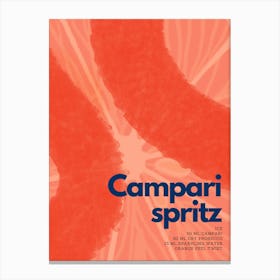 Orange Campari Spritz Cocktail Canvas Print