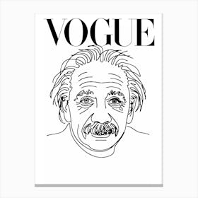 Portrait Of Albert Einstein Canvas Print