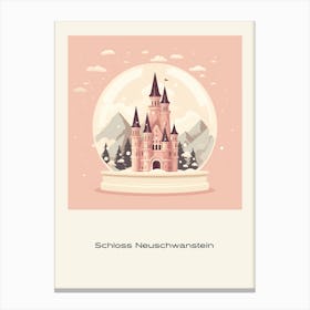 Schloss Neuschwanstein Germany 2 Snowglobe Poster Canvas Print