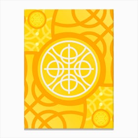 Geometric Glyph Abstract in Happy Yellow and Orange n.0020 Canvas Print