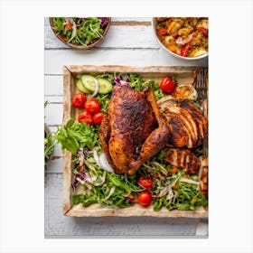 Crisp Were Dinner Focused Banner Featuring The Epicures Heavenly Harvest Spread An Overhead Shot (5) Canvas Print