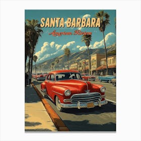 Vintage Santa Barbara, California Canvas Print