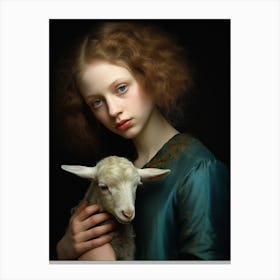 Flora Apple and Lamb Canvas Print