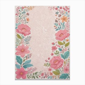 Floral Border Canvas Print