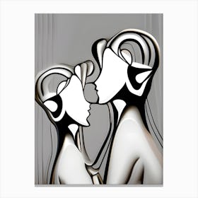 Two Women Kissing 4 Canvas Print