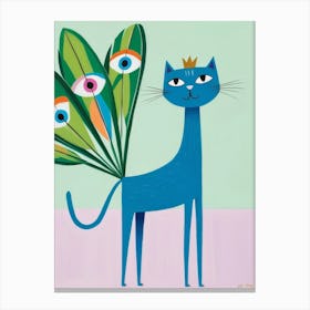 Peacock Cat 1 Canvas Print