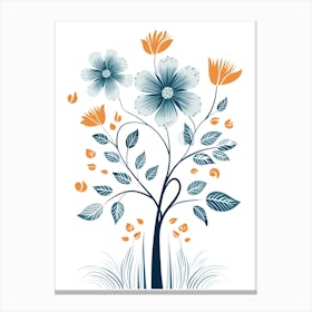 Tree With Flowers Canvas Print