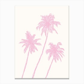 Palm Trees Pink 1 Canvas Print