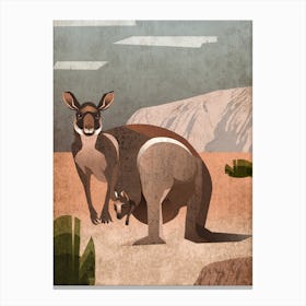 Illu Kangaroo Canvas Print
