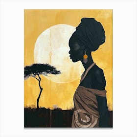 Sahara Serenade|The African Woman Series Canvas Print