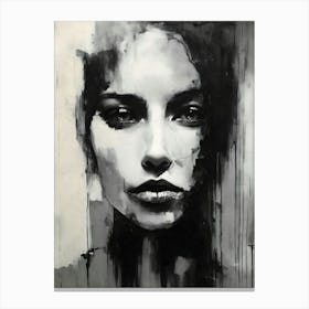 Black And White Painting 4 Canvas Print