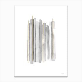 Vertical Lines With Gold Canvas Print