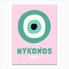 Mykonos Pink Canvas Print