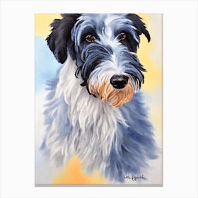 Kerry Blue Terrier 2 Watercolour dog Canvas Print
