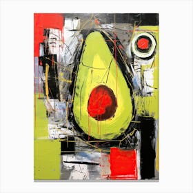 Avocado 2 in Basquiat style Canvas Print