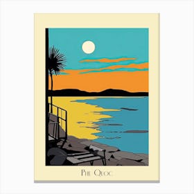 Poster Of Minimal Design Style Of Phu Quoc, Vietnam 1 Canvas Print