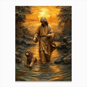 Jesus And His Dog 7 Stampe su tela