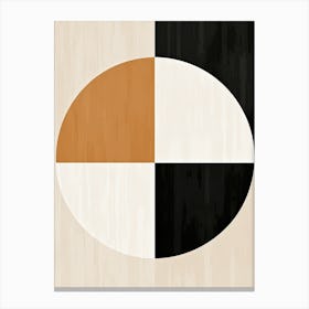 Elegance Of Ivory Geometry, Bauhaus Canvas Print