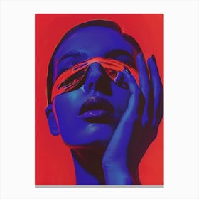 'Blue And Red' Canvas Print