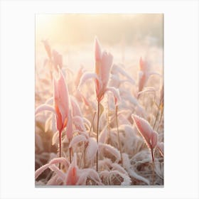 Frosty Botanical Heliconia 3 Canvas Print