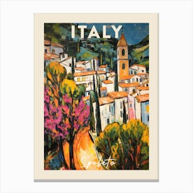 Spoleto Italy 2 Fauvist Painting Travel Poster Canvas Print